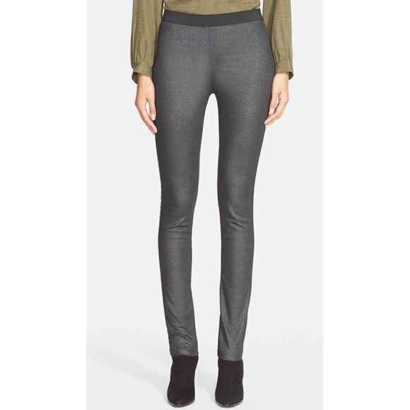 ZADIG & VOLTAIRE 34 US XS Pharly Shiny Leggings in Black Silver Sparkle - Picture 1 of 10